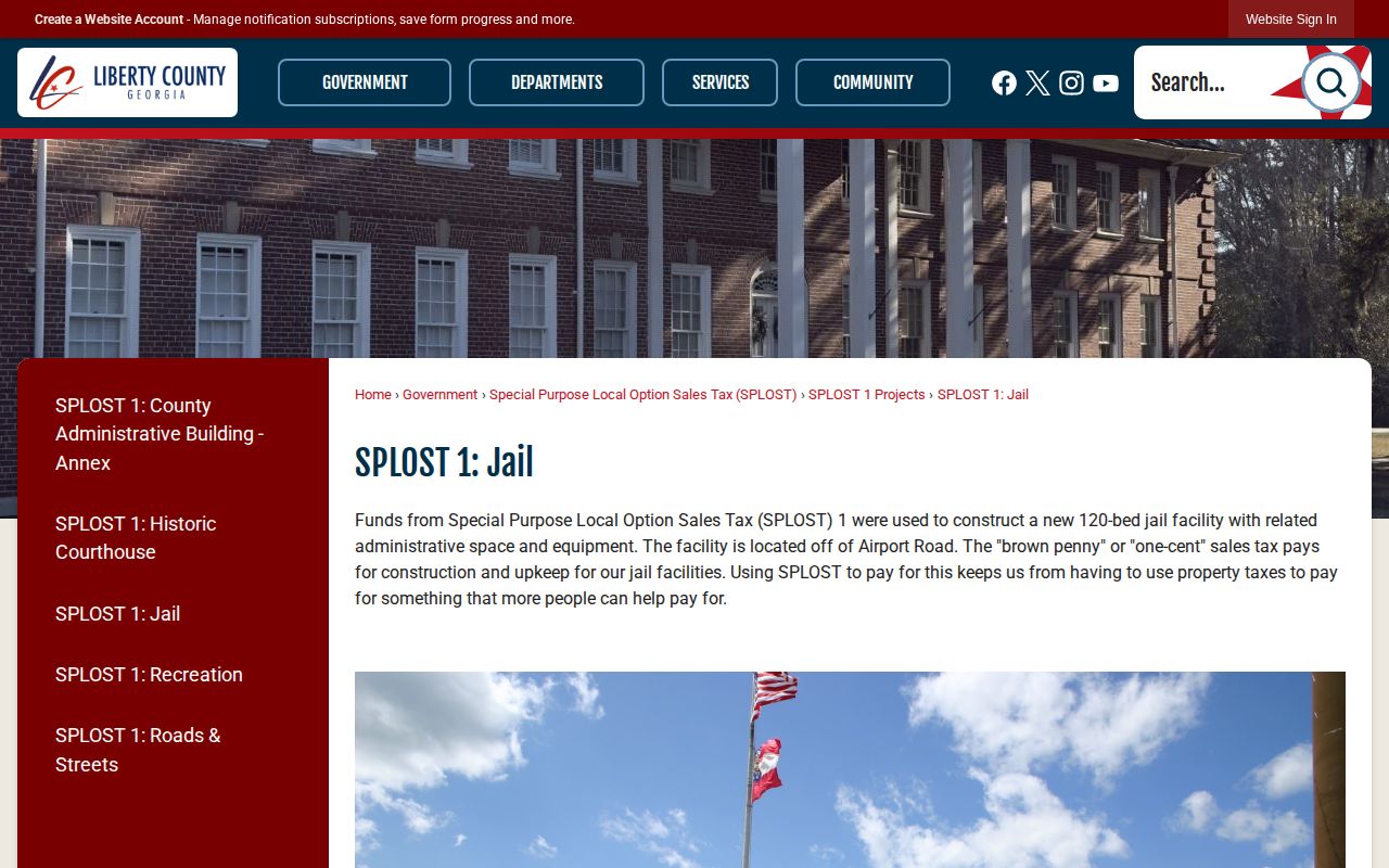Liberty County Jail release facility background