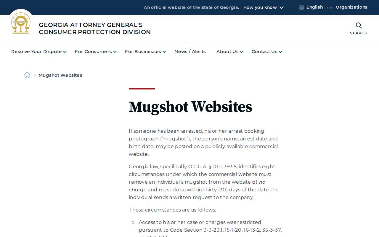 Georgia removal rights for commercial Liberty County mugshot copies